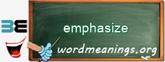 WordMeaning blackboard for emphasize